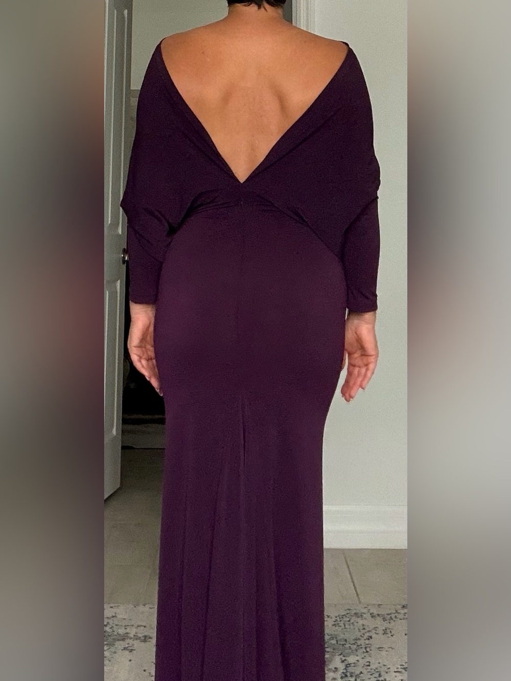 Gracia Maxi/Midi convertable Dress in Deep Plum - Picture 3 of 10